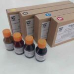 tinta para sublimação em litro ou embalagem de 100 ml. Frascos das quadro cores CMYK