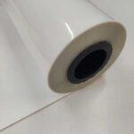 detalhe do rolo de transfer de impressão para patch 3D e tinta UV