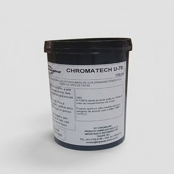 embalagem de 900g de emulsão Chroma Tech U-70, uma emulsão têxtil para alto-relevo e secagem rápida