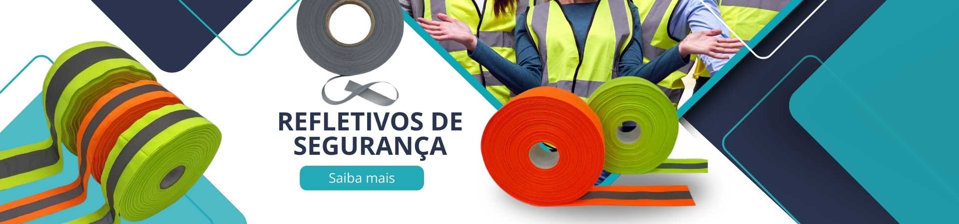 recorte de imagem com banner destacando pequenas fotos dos produtos de fitas refletivas de segurança do site