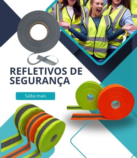 imagem com exemplos de uso e produtos de fitas refletivas de segurança do site