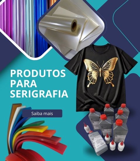 imagem com exemplos de uso e produtos de serigrafia do site