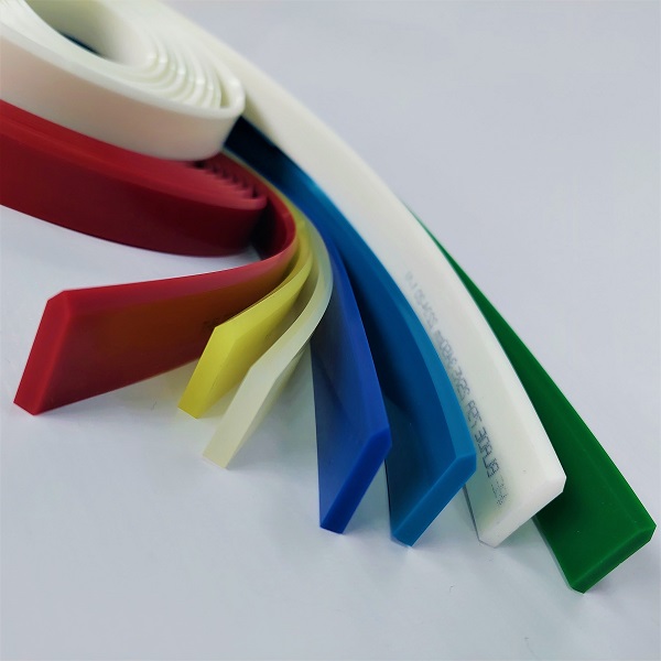 tira de poliuretano amarela para rodo perfil V