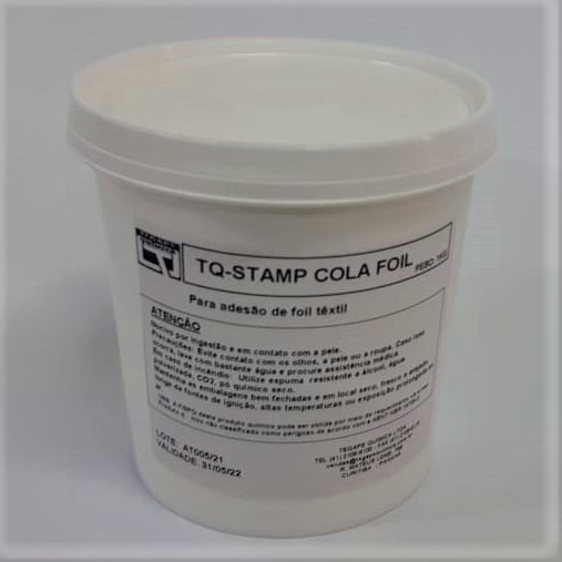 pote branco de cola para foil têxtil base de água