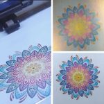 arte com 3 imagens de impressão e teste de refletividade do filme de impressão