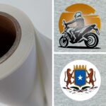 recorte de imagem com o rolo e exemplos do uso do filme de impressão subli block