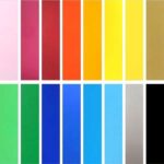 mosaico de cores do filme de recorte PU