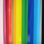 Várias amostras de filme de recorte PU