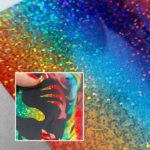 filme de recorte holográfico arco-íris