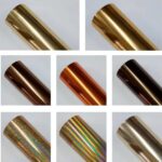 arte com todos os rolos de foil dourado