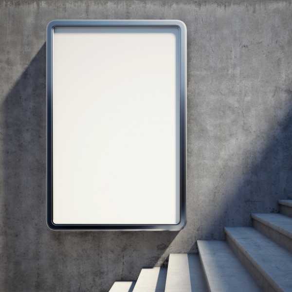 Lona backlight aplicada em painel