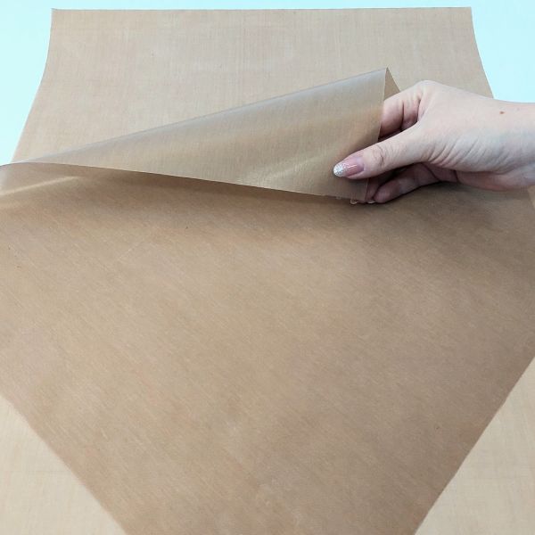 detalhe do Teflon para sublimação ou manta para sublimação na cor marrom