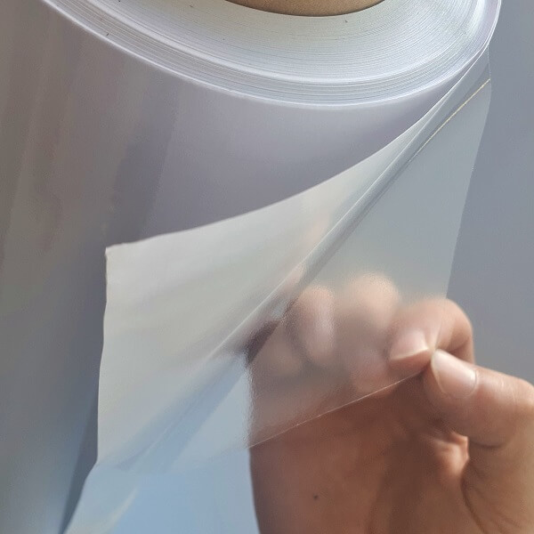 detalhe do rolo de vinil para laminação a frio